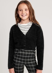 Old Navy Cropped V-Neck Eyelash Cardigan Sweater for Girls