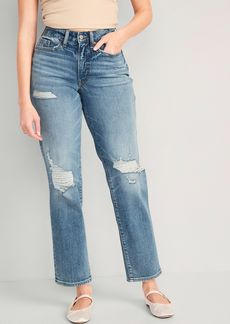 Old Navy Curvy High-Waisted OG Loose Ripped Jeans