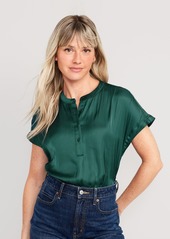 Old Navy Dolman-Sleeve Satin Shirt