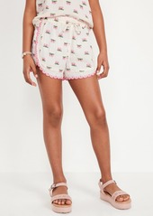 Old Navy Double-Weave Embroidered-Trim Shorts for Girls