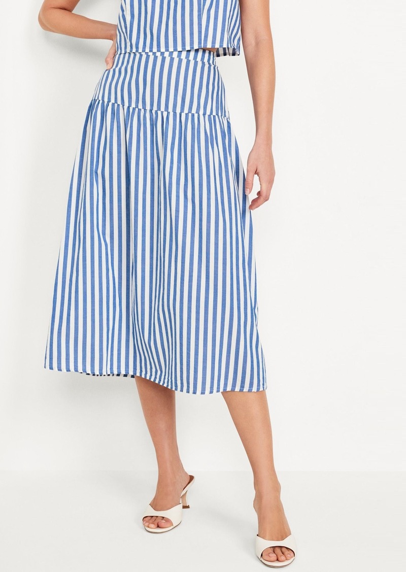 Old Navy Dropped-Waist Midi Skirt