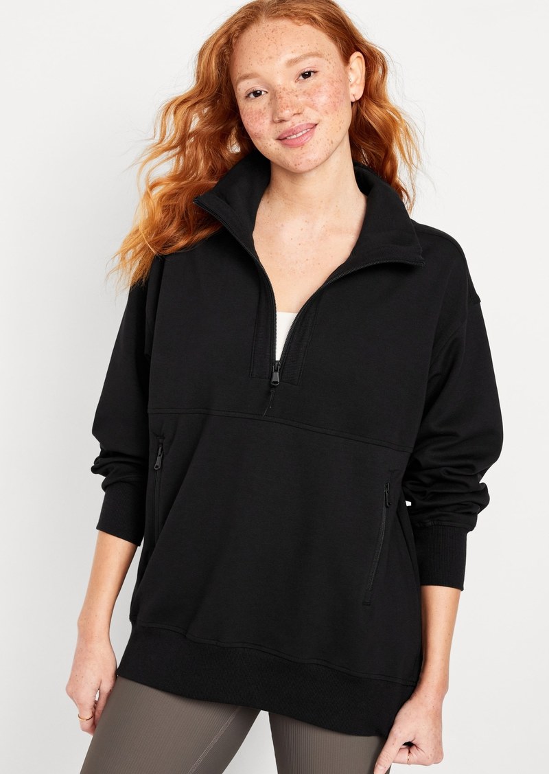 Old Navy Dynamic Fleece Oversized Half Zip Tunic