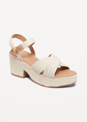 Old Navy Espadrille Cross-Strap Platform Sandals