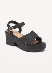 Old Navy Espadrille Cross-Strap Platform Sandals