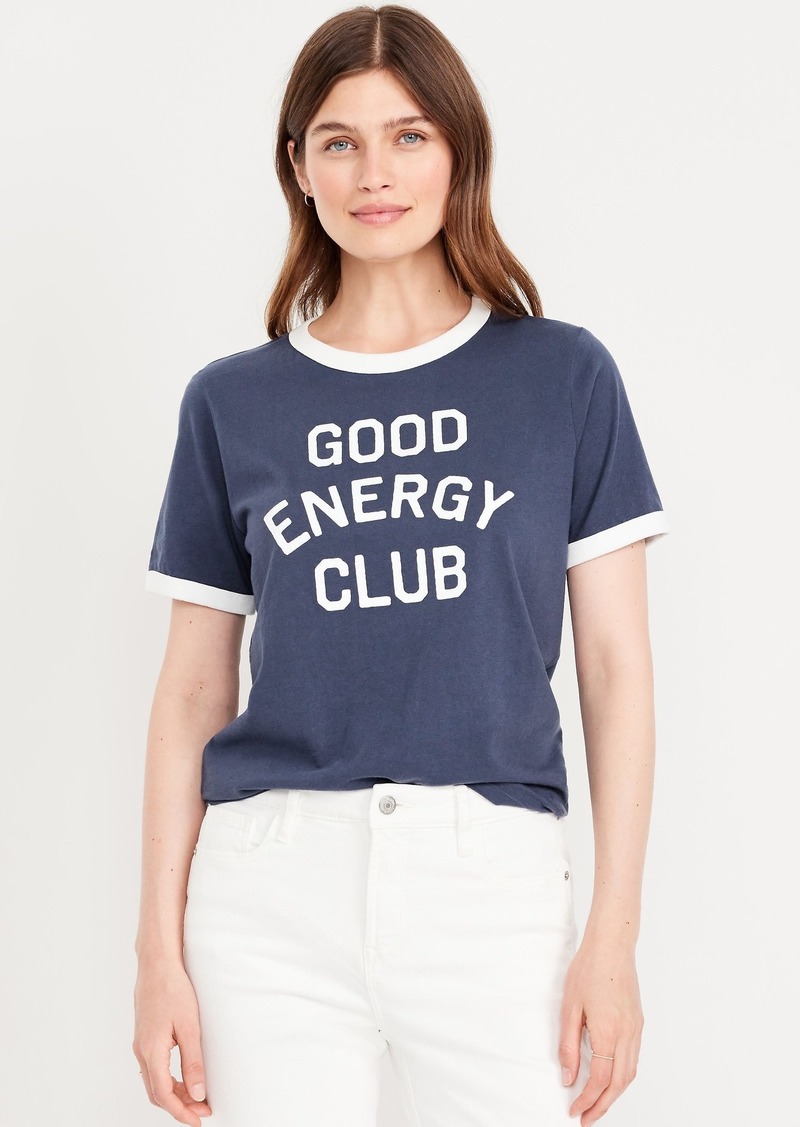 Old Navy EveryWear Graphic Ringer T-Shirt