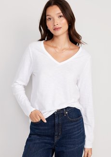 Old Navy Long-Sleeve Loose Cropped Waffle-Knit Easy T-Shirt for
