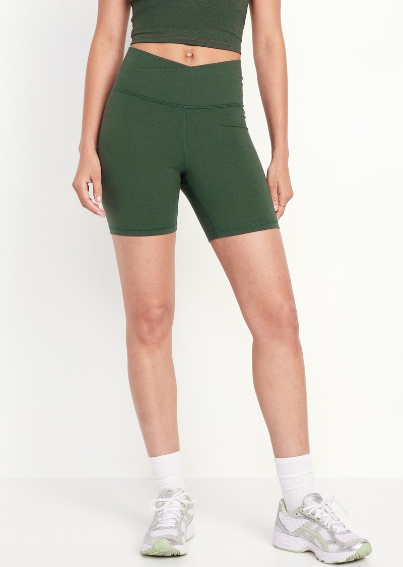 Old Navy Extra High-Waisted CloudComfy Biker Shorts -- 6-inch inseam