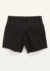 Old Navy Extra High-Waisted Distressed Black Cut-Off Jean Shorts for Girls