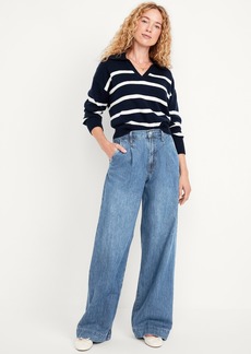 Old Navy Extra High-Waisted Baggy Wide-Leg Trouser Jeans