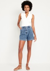 Old Navy Extra High-Waisted Taylor Trouser Shorts -- 5-inch inseam