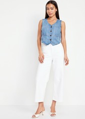 Old Navy Extra High-Waisted Wide-Leg Crop Jeans