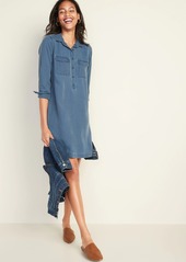 Old Navy Faded Twill Shirt Dress for Women