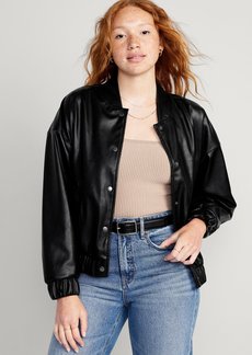 Old Navy Faux-Leather Bomber Jacket