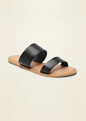 Old Navy Faux-Leather Double-Strap Slide Sandals for Women