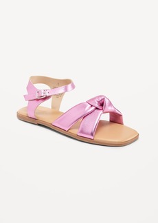 Old Navy Faux-Leather Knotted Strap Sandals for Girls
