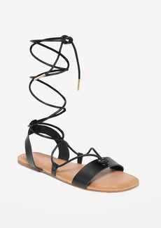 Old Navy Faux-Leather Lace-Up Gladiator Sandals
