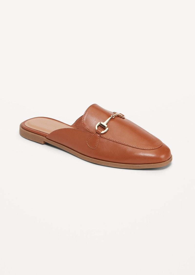 Old Navy Faux-Leather Loafer Mule Shoes