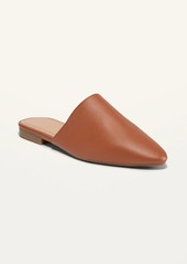 Old Navy Faux-Leather Mule Almond-Toe Flats For Women