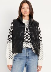 Old Navy Faux-Leather Puffer Vest