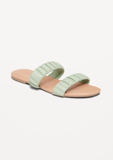Old Navy Faux-Leather Ruched Sandals