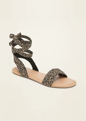 Old Navy Faux-Suede Ankle-Tie Sandals