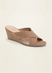 Old Navy Faux-Suede Cross-Strap Wedge Sandals for Women