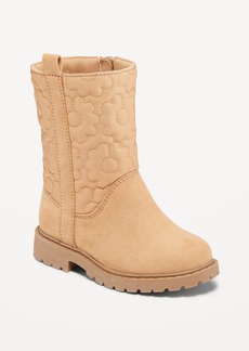 Old Navy Faux-Suede Quilted Side-Zip Boots for Toddler Girls