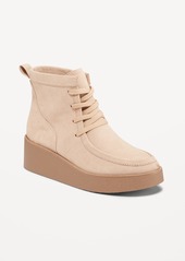 Old Navy Faux-Suede Wedge Boots