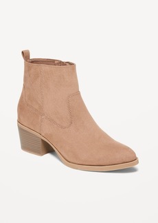 Old Navy Faux-Suede Western Ankle Boots