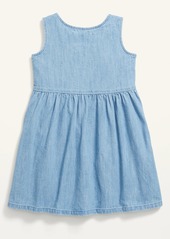 Old Navy Fit & Flare Button-Front Chambray Utility Dress for Toddler Girls