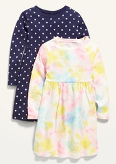 Old Navy Fit & Flare Printed Jersey Dress 2-Pack for Toddler Girls