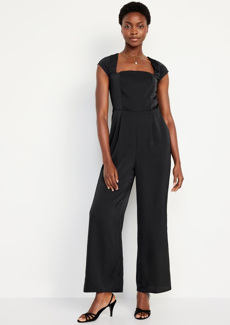 Old Navy Fit &amp Flare Satin Jumpsuit