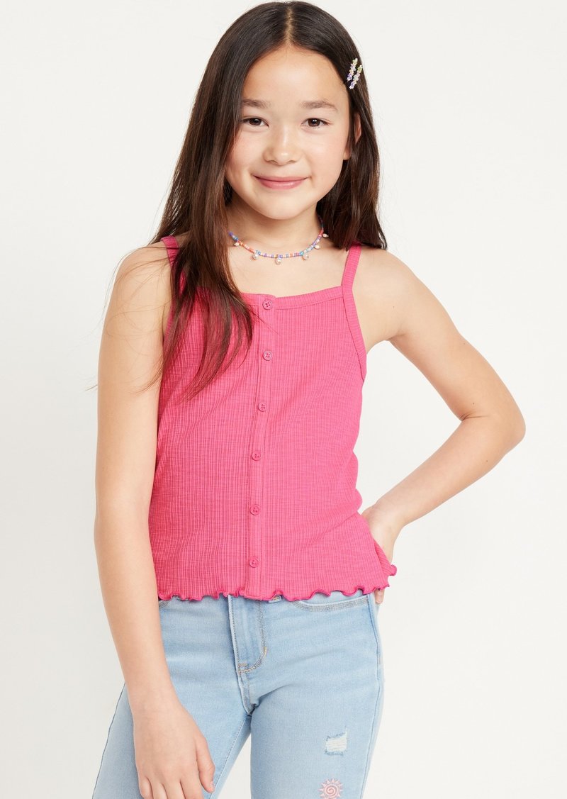 Old Navy Fitted Button-Front Tank Top for Girls