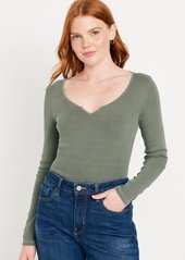 Old Navy Fitted Long-Sleeve Rib-Knit T-Shirt