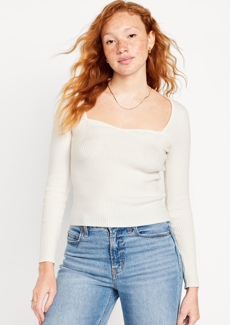 Old Navy Fitted Rib-Knit Sweater