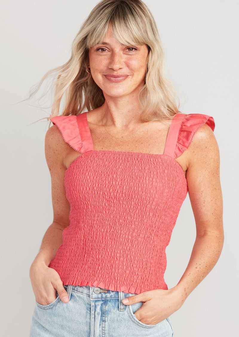Old Navy Fitted Ruffle Crop Top