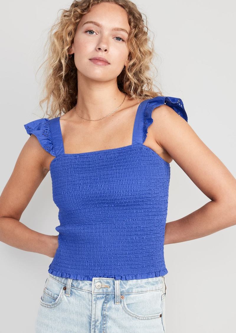 Old Navy Fitted Ruffle Crop Top