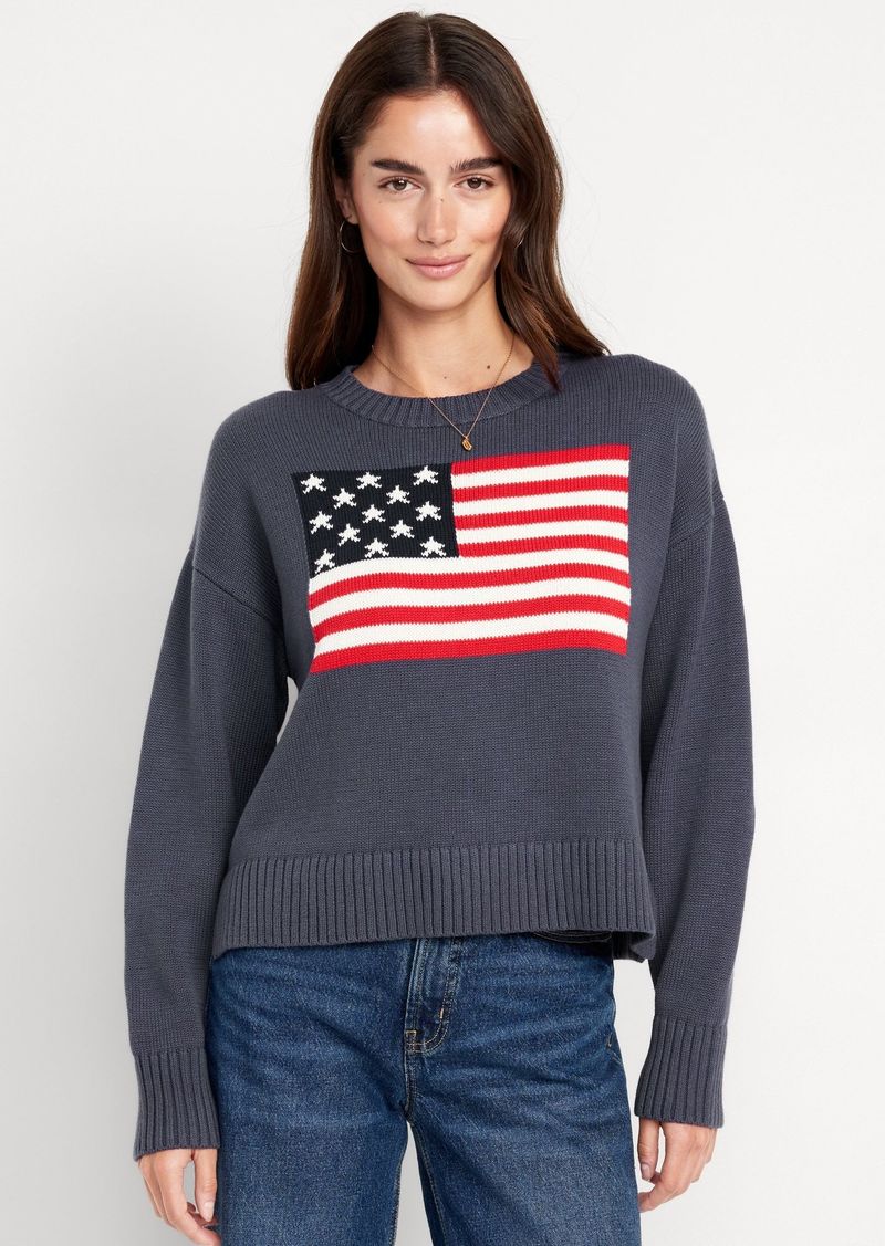 Old Navy Flag-Graphic Sweater