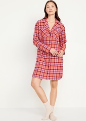 Old Navy Flannel Pajama Shirt Dress