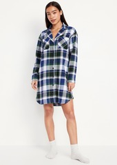 Old Navy Flannel Pajama Shirt Dress