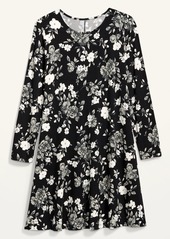 Old Navy Floral-Print Jersey-Knit Swing Dress for Women