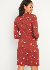 Old Navy Floral-Print Ponte-Knit Sheath Dress for Women