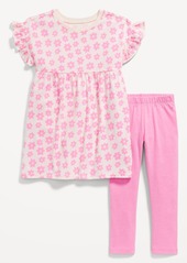 Old Navy Flutter-Sleeve Dress & Leggings Set for Toddler Girls