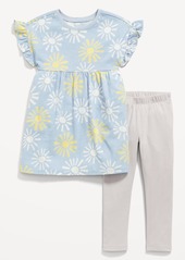 Old Navy Flutter-Sleeve Dress & Leggings Set for Toddler Girls
