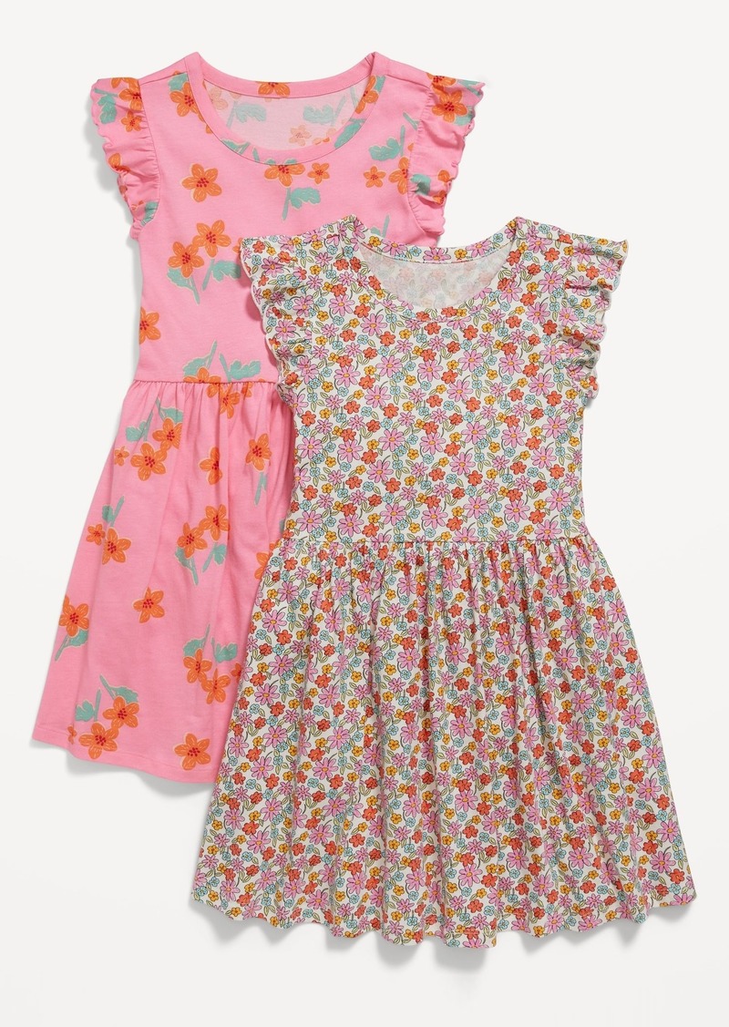 Old Navy Flutter-Sleeve Swing Dress 2-Pack for Girls