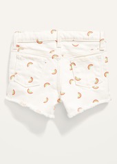 Old Navy Frayed-Hem Rainbow-Print Jean Shorts for Toddler Girls