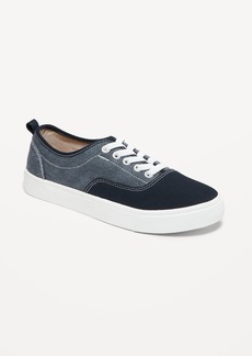 Old Navy Gender-Neutral Canvas Color-Block Lace-Up Sneakers for Kids