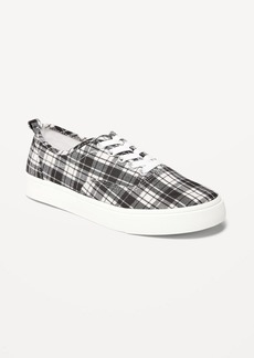 Old Navy Gender-Neutral Flannel Plaid Lace-Up Sneakers for Kids