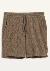 Old Navy Gender-Neutral Leopard-Print Jogger Sweat Shorts for Adults -- 7.5-inch inseam