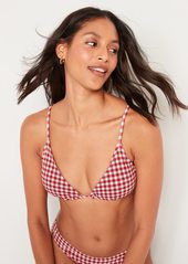 Old Navy Gingham Textured Triangle Bikini Swim Top